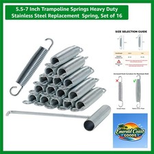 Unbreakable 7 Inch Trampoline Springs - Heavy Duty Steel Replacement Set of 16