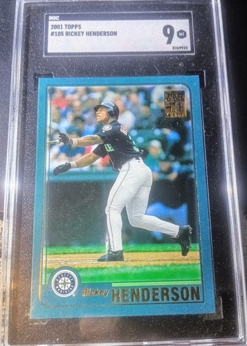 2001 Topps Rickey Henderson #105 card