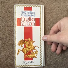 1987 Royal Mint £1 One Pound English Oak Tree Brilliant Uncirculated Coin Pack