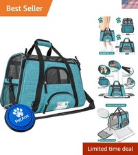 Ventilated Pet Travel Carrier for Cats  Small Dogs, Max 18 lbs, Small Size 17"