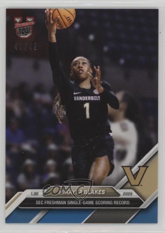 2024-25 Bowman U Now Blue /49 Mikayla Blakes #55 s5q
