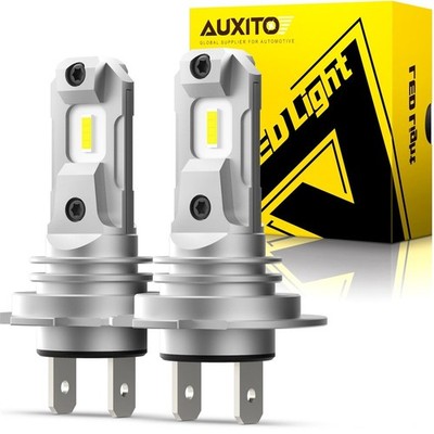 2X AUXITO H7 LED Headlight Bulb Kit High Beam 6500K Cool White Bulbs Bright Lamp