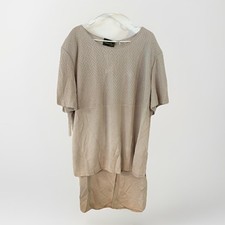 Matthew and David Beige 2 piece Skirt/Shirt size 26W Church Wedding Business NWT