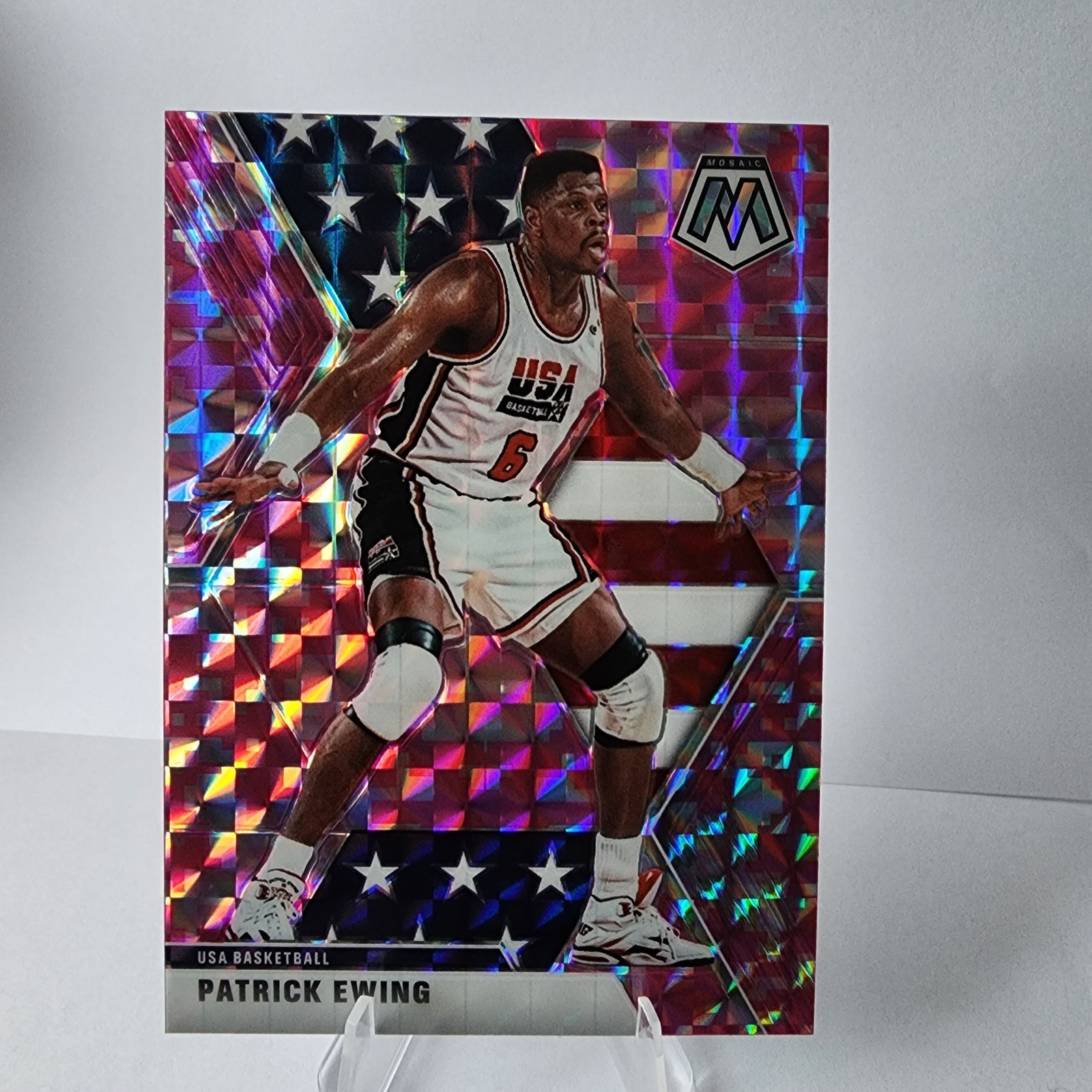 2019-20 Panini Mosaic Patrick Ewing Camo Pink #253