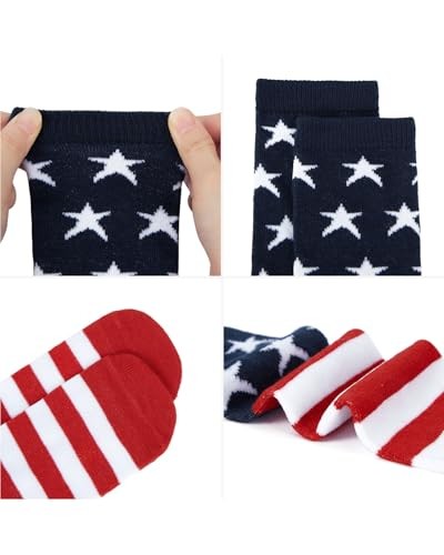 Kids Soccer Socks Striped Cotton Atheletic 9-12 Years 1pc American Flag - Picture 3 of 5
