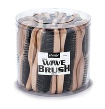 Annie - Mini Wave Brush Bulk - (24) Count - (100%) Boar Reinforced Bristles - Po