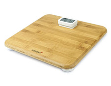 KORONA MIRIAM Körperwaage Personenwaage batterielos Bambus 150kg LCD-Display