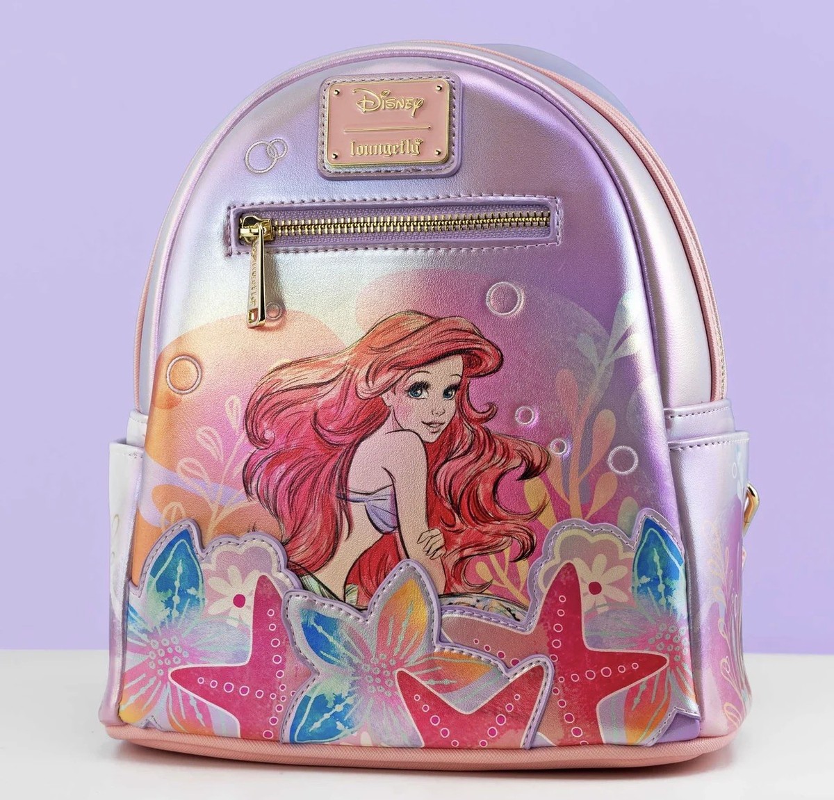 Loungefly Disney Ariel The Little Mermaid floral Backpack  display picture 2