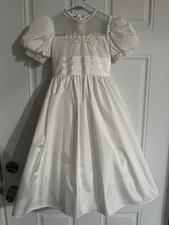 Vintage Enzio White Formal Dress For Wedding/communion Size 6