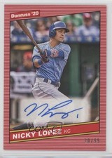 2020 Donruss Retro 1986 Signatures Red 20/99 Nicholas Lopez Nicky Auto 1n0