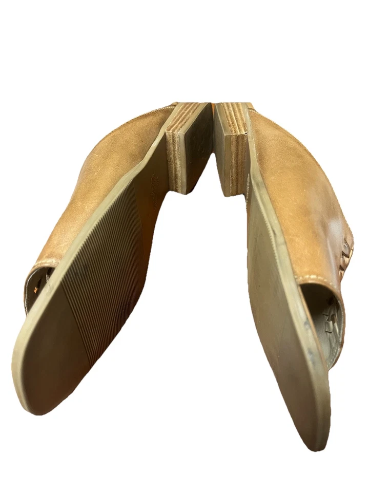 Zapatos Danelle para mujer de cuero marrón sin cordones zuecos talla 6,5 M Foto 3 de 4