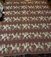 Tappeto/Coperta In Lana Sarda Disegno E.Tavolara