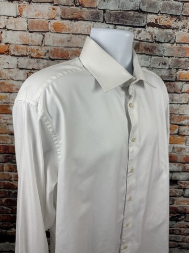 Eton Custom Made French Cuffs White Long Sleeve Dress Shirt Size XL - Bild 9 von 10