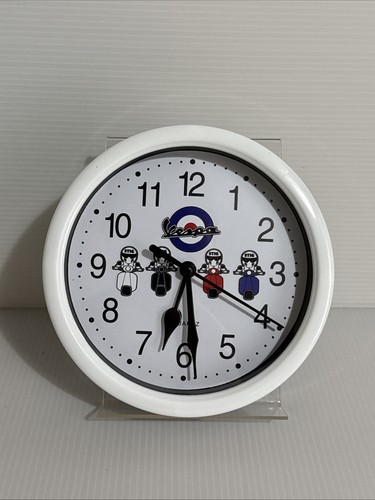 Mancave Clock Small 6 Inch Vespa
