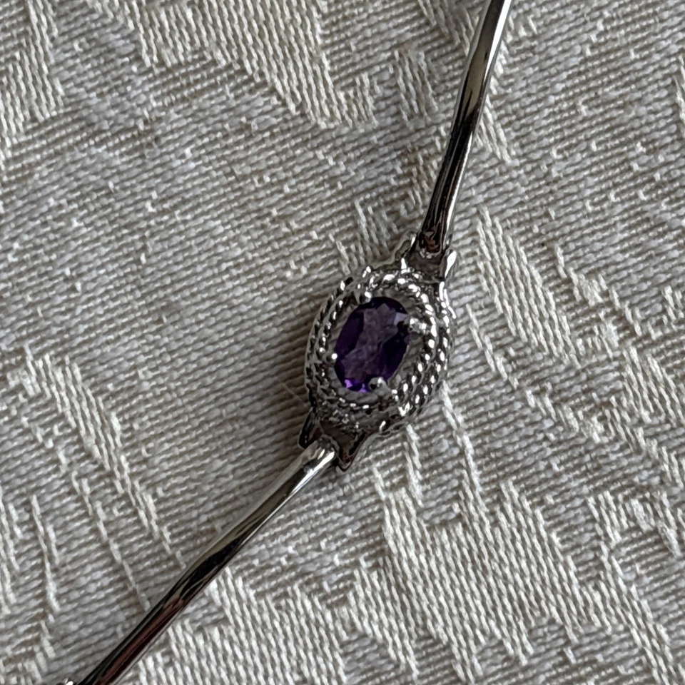 Joyería Lia Sophia BONITA 7 1/4" granate genuino amatista peridoto citrino plata Foto 3 de 4