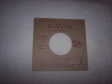 EARLY RCA VICTOR RECORDS 7 INCH 45 RPM ORIGINAL SLEEVE ONLY NO SPLITS 23