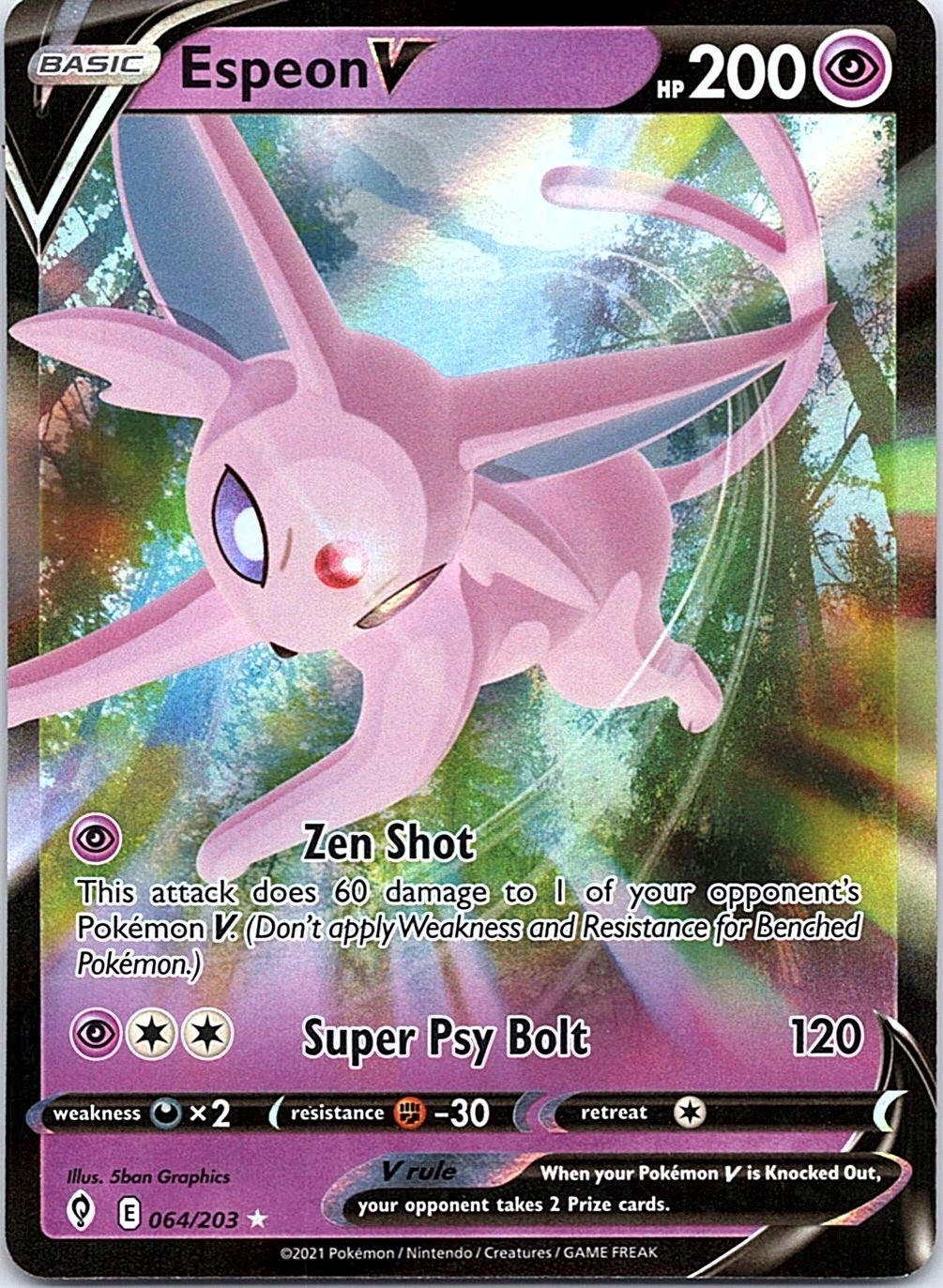 Espeon V 064/203 Evolving Skies NM Ultra Rare Pokemon Card