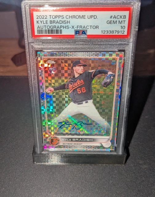 2022 Topps Chrome Update Kyle Bradish X-Fractor Rookie Auto /125 PSA 10 Graded