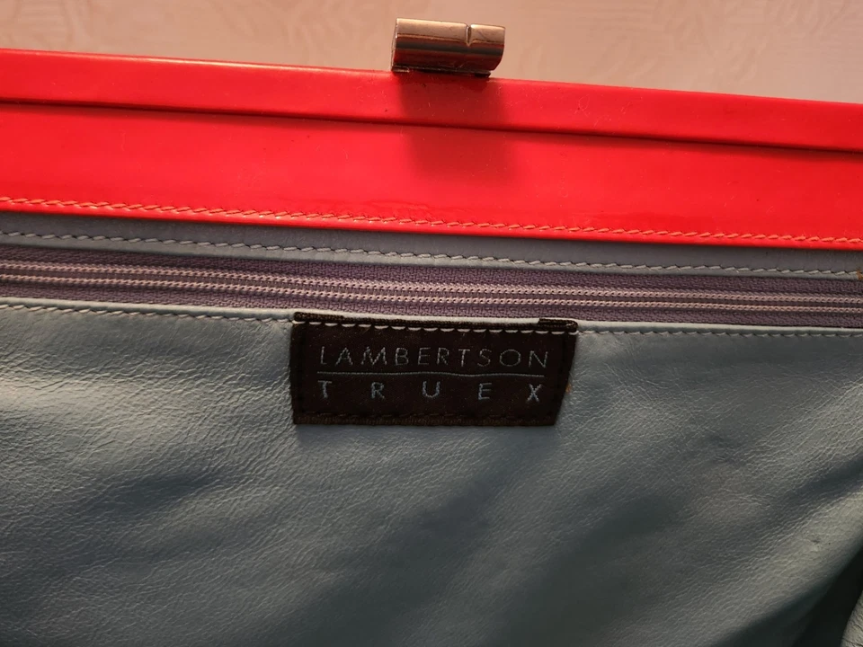 Rare Authentic Vintage Lambertson Truex Ponyhair Leather Bag - Image 3 of 4