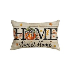 Fall Home Sweet Home Pumpkin Throw Pillow Cover 12x20 20" x 12" Pack of 1 