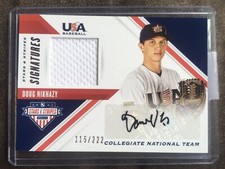 Doug Nikhazy 2020 Panini USA Stars & Stripes signatures Patch CARD Autographed