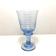 Libbey Sirrus Blue Ribbed Glass Goblets, Set of 8 — listing 6