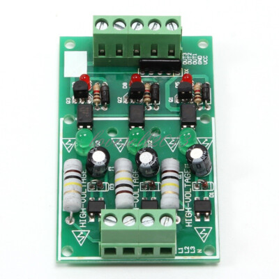 1PCS 3-Channel Optocoupler Isolation Module AC 220V Testing Module No PCB Holder