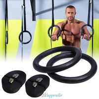 Gymnastic Gym Rings Hoop Crossfit Exercise Fitness Home Workout Dip In Pair on sale Gymnastic Gym Rings Hoop Crossfit Exercise Fitness Home Workout Dip In Pair on sale