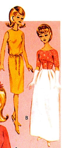 WOW 11½" DOLL CLOTHES "CIRCA 1964" GOWN DRESS VEIL SEWING PATTERN Butterick 3419 - Afbeelding 5 van 8