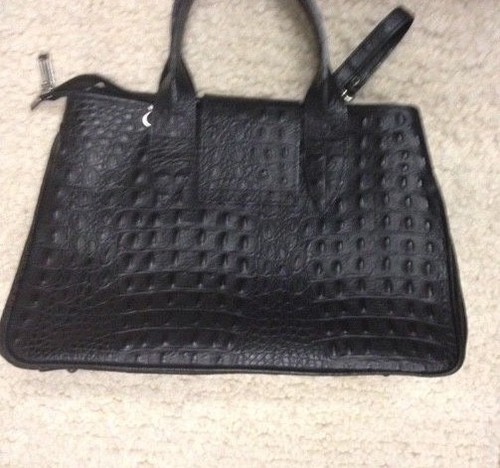 V vera coccodrillo in donna nera condition Mint Borsa Luxury Private pelle qBwAcF