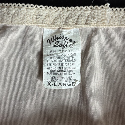 Vintage 90s WHISPER SOFT Womens XL Beige/Tan Stretch Satin Briefs Panties Hi-Cut - Picture 5 of 6