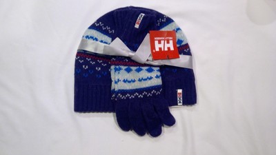 NWT  Womens Helly Hansen New Set Hat and Gloves Nordic Purple STD Size