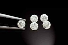 2 Ct Natural White Diamond Round Cut 5 mm 5 Pcs VVS1 D Grade GDGL Certified H2