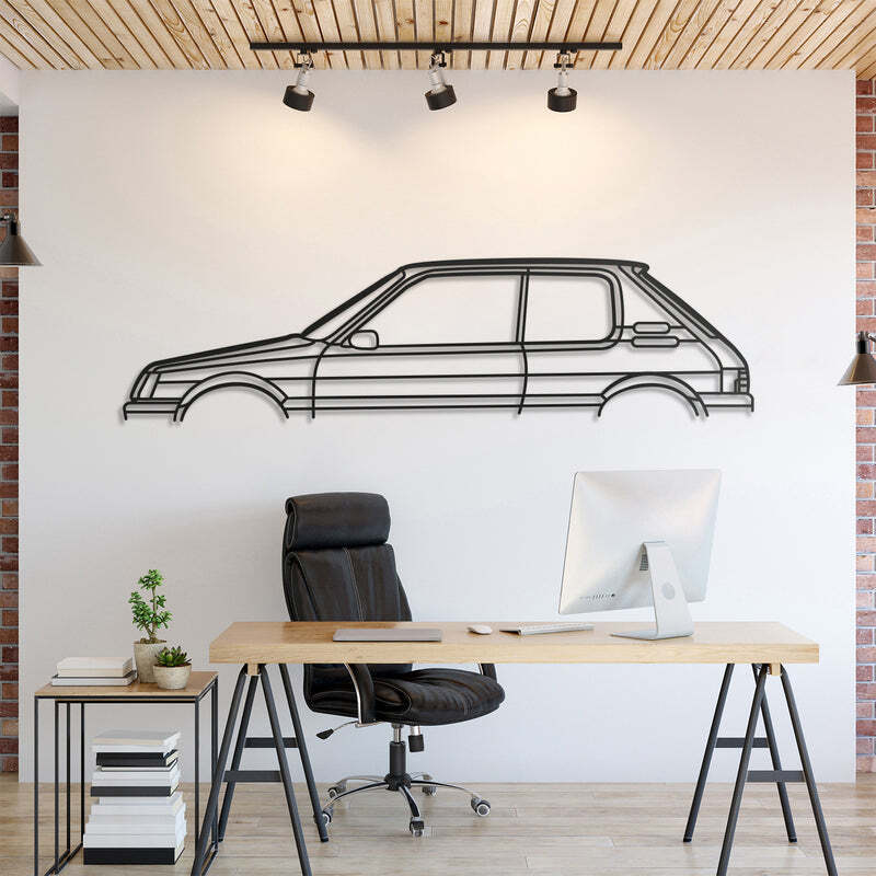3D Acrylic Metal Wall Art USA 205 GTI Classic Car Auto Decor Poster  
