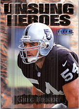 1999 Fleer Tradition Unsung Heroes Football #21UH Greg Biekert Raiders