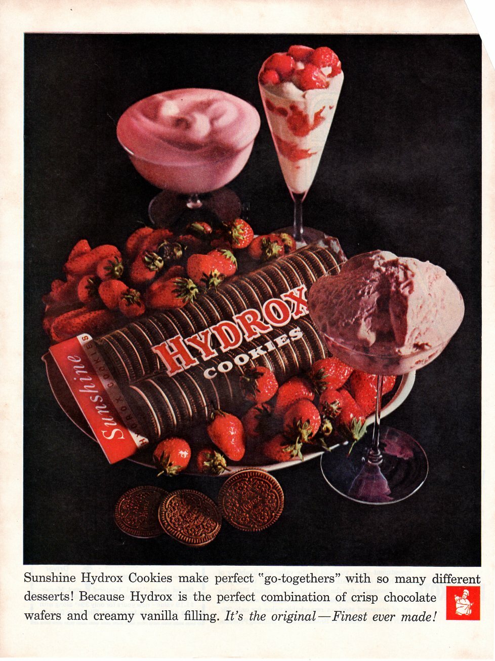 Vintage advertising print FOOD SUNSHINE Hydrox Sandwich Cookies Chocolate 1961 eBay