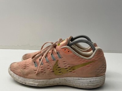 Nike Lunart Tempo Damen Peach Schnürschuhe Running Sneaker Schuhe UK 7 EUR 41 B129