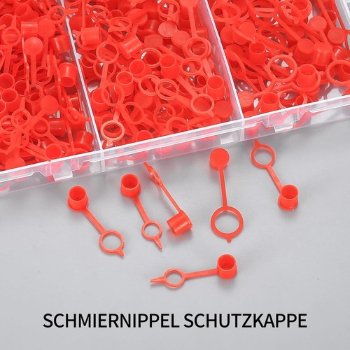 Protective Cover for Grease Nipple Dust Caps Red, 200 Pcs M6 M8 M10 Grease Cap - Picture 5 of 8