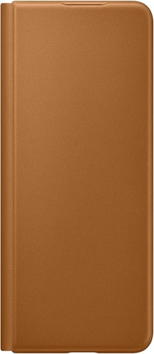 SAMSUNG Etui en Cuir avec Rabat Marron Clair Galaxy Z Fold 3 - Photo 2 sur 8