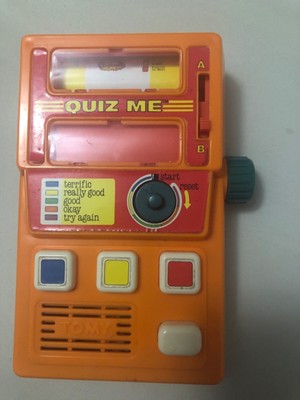 Vintage 1982 Tomy Learning Toy Quiz Me 