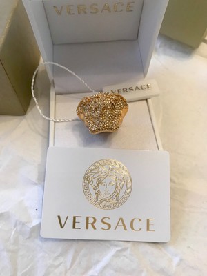 versace letter ring