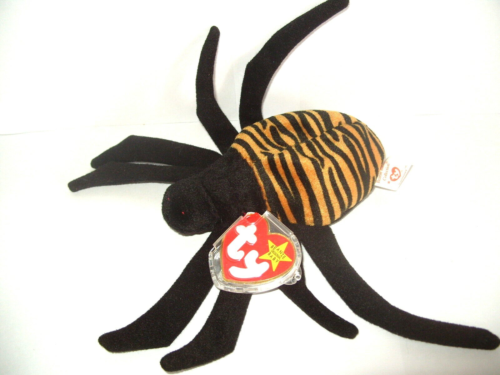 TY BEANIE BABY SPINNER - THE SPIDER  - MINT - INDONESIA - RETIRED WITH TAGS