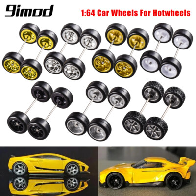 8 Stk 11mm Gummi Modell Auto Rad Reifen Felgen Reifensatz für 1/64 RC Car Truck