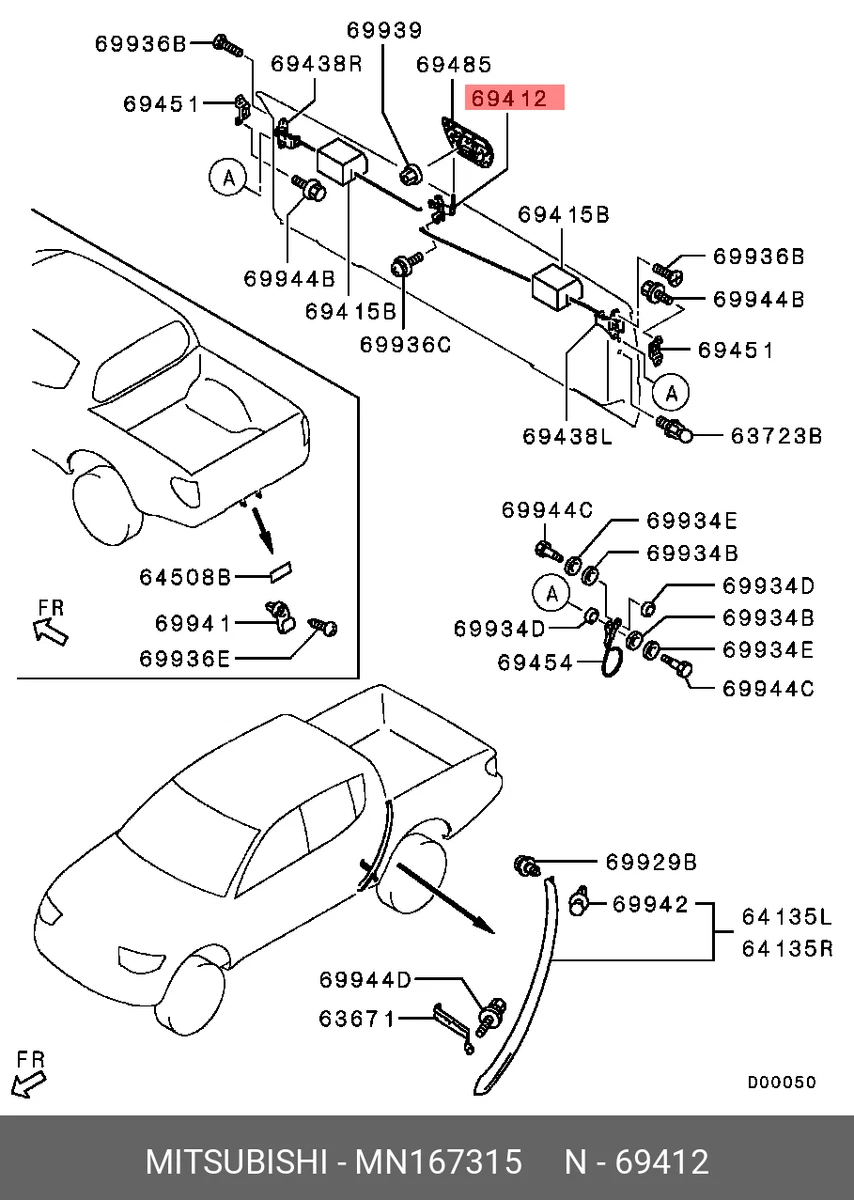 Genuine OE ControllerR/Gate Dr Ha MN167315 for Mitsubishi MN16 