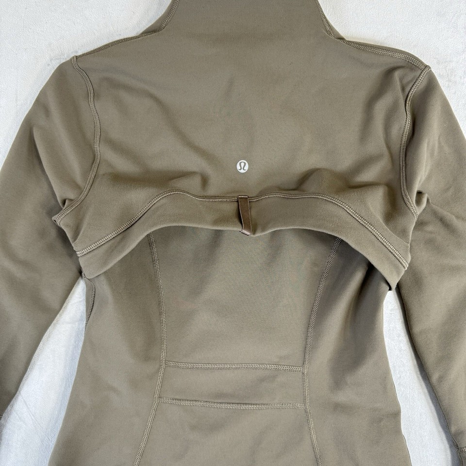 Lululemon Define Jacket Women’s 6 Olive Green Full Zip Up Thumbholes