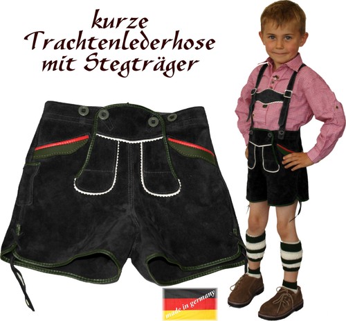 kurze Lederhose Träger Regulator Trachtenlederhose Oktoberfest Made in Germany - Picture 8 of 8