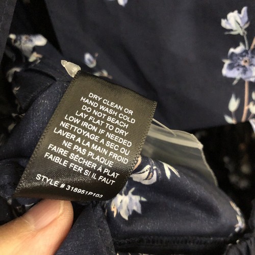 REBECCA TAYLOR Size 8 Floral Jumpsuit Francine Open Back Navy Short Sleeve $450 - Picture 17 of 17
