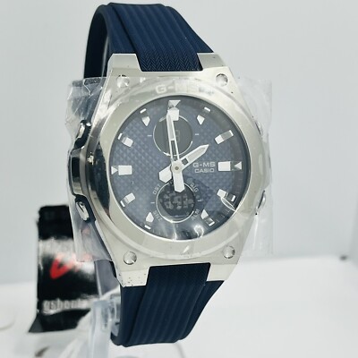 Casio Women's BABY-G Digital/Analog MSG-C100-2A Silver/Blue
