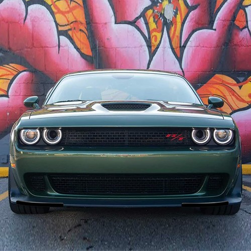 Black Front Bumper Guard Lip Protector Trim for Dodge Challenger R/T GT SRT 15+ - Picture 3 of 10