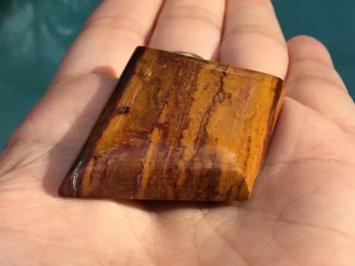 Gorgeous Desert Jasper Black Red Brown 47x34 mm Cabochon Gemstone for Jewelry - Picture 6 of 7
